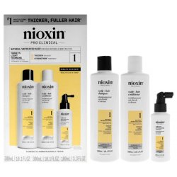 Nioxin System 1 Kit for Unisex - 10.1oz Cleanser Shampoo, 10.1oz Scalp Therapy Conditioner, 3.38oz Scalp and Hair