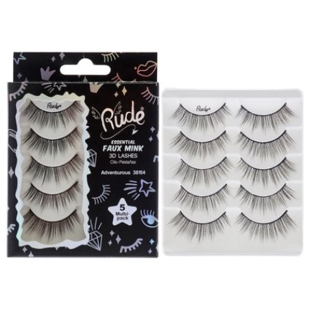 Rude Cosmetics Essential Faux Mink 3D Lashes Adventurous - 5 Pairs