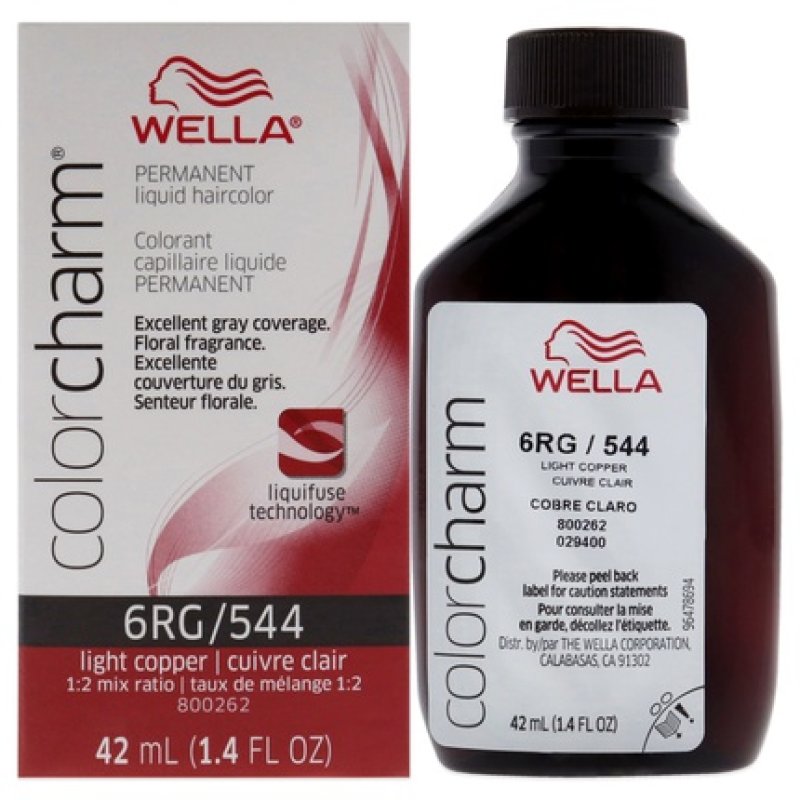 Wella Color Charm Permanent Liquid Hair Color 544 6RG Light Copper 1.42 oz