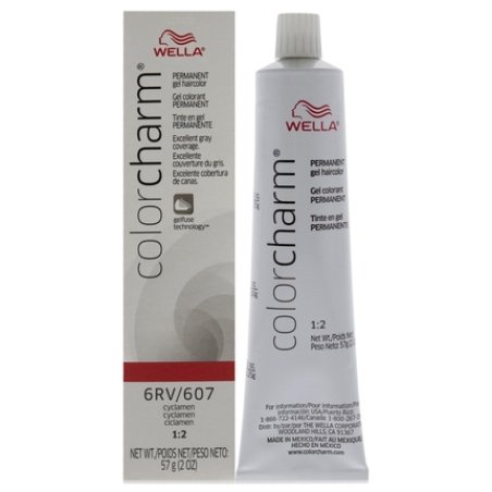 Wella Color Charm Permanent Hair Color Gel 6RV 607 Cyclamen 2oz