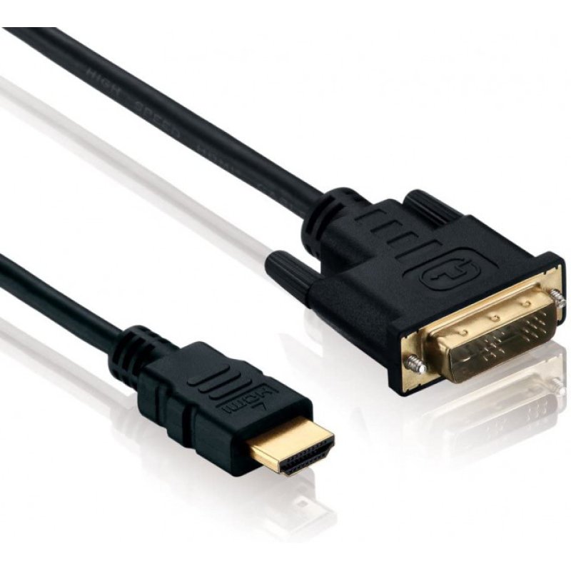 Helos 302054 video cable adapter 1.5 m HDMI Type A (Standard) DVI-D Black