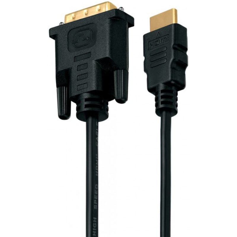 Helos 302054 câble vidéo et adaptateur 1,5 m HDMI Type A (Standard) DVI-D Noir