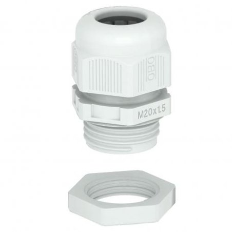 OBO V-TEC VM20 LGR Kabelverschraubung m Gegenmutter M20 PA lgr RAL7035 2022766