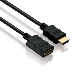 PureLink Verlngerung, HDMI Stecker/Buchse mit Ethernet, BASIC, 0,5m