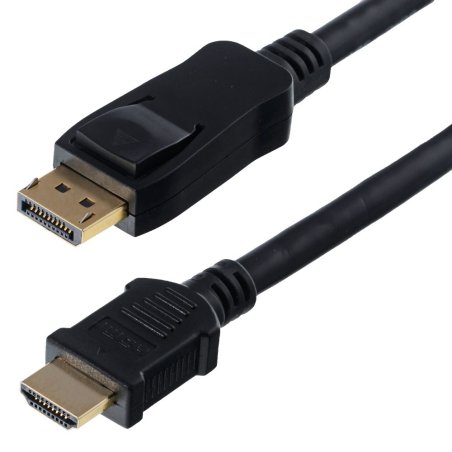 Helos 118879 video cable adapter 5 m DisplayPort HDMI Black