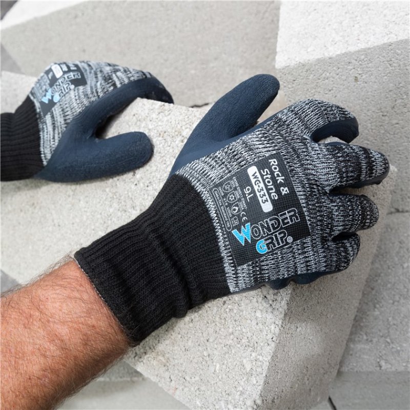 Wonder Grip WG-333 Workshop gloves Grey Cotton, Latex, Polyester 1 pc(s)
