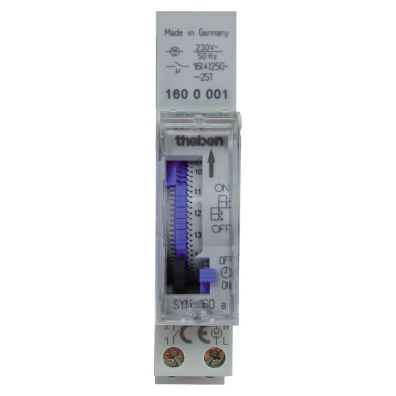 THEB Zeitschaltuhr analog SYN160A 24H ohne Gangreserve 1TE 1K 96SE