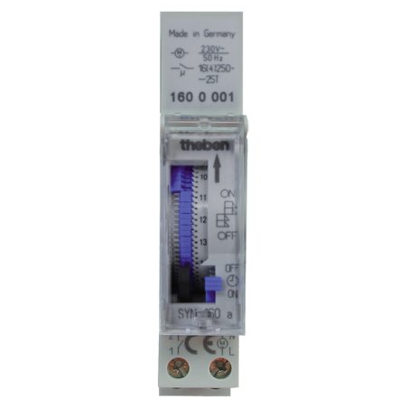 THEB Zeitschaltuhr analog SYN160A 24H ohne Gangreserve 1TE 1K 96SE