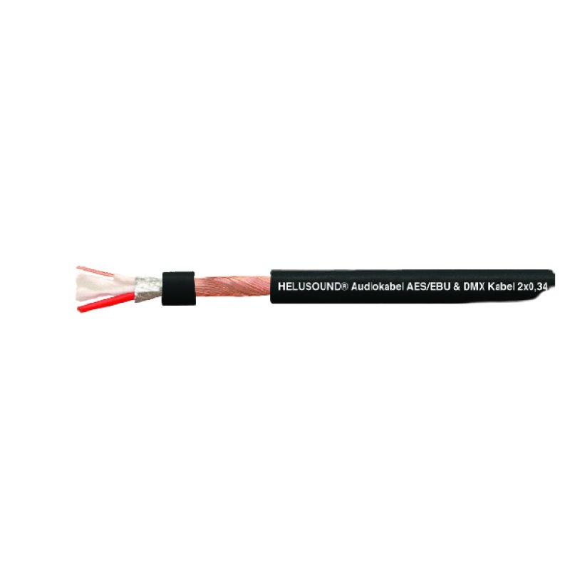 HELU LIGHT DMX Leitung 2x0,34 schwarz AES/EBU und DMX-Kabel 400032
