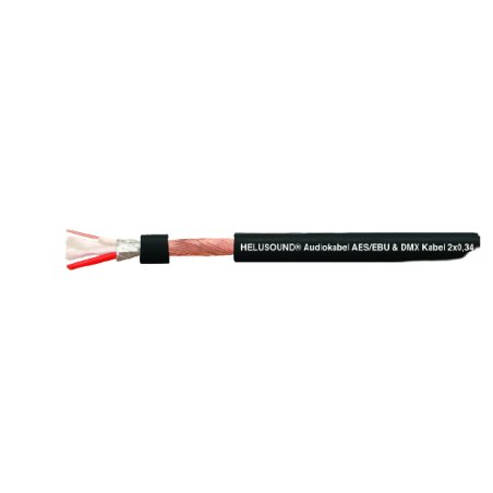 HELU LIGHT DMX Leitung 2x0,34 schwarz AES/EBU und DMX-Kabel 400032