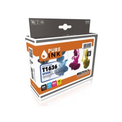 Pure Ink 170745990021 cartouche d'encre 4 pièce(s) Compatible Rendement standard Noir, Cyan, Magenta, Jaune