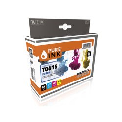 Pure Ink 170745990035 cartouche d'encre 4 pièce(s) Compatible Rendement standard Noir, Cyan, Magenta, Jaune