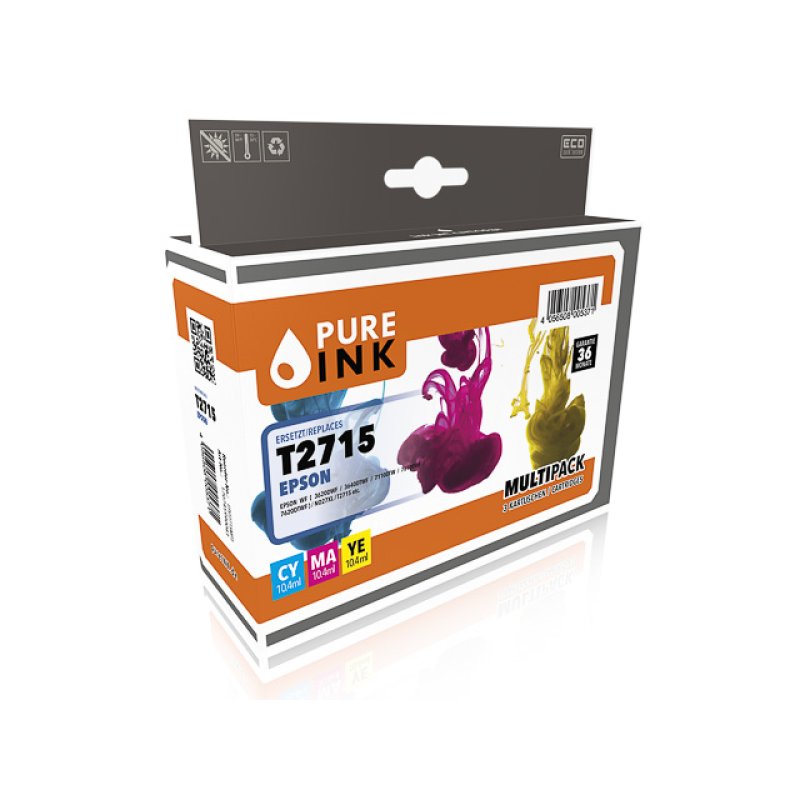 Pure Ink 170745990043 cartouche d'encre Compatible Cyan, Magenta, Jaune