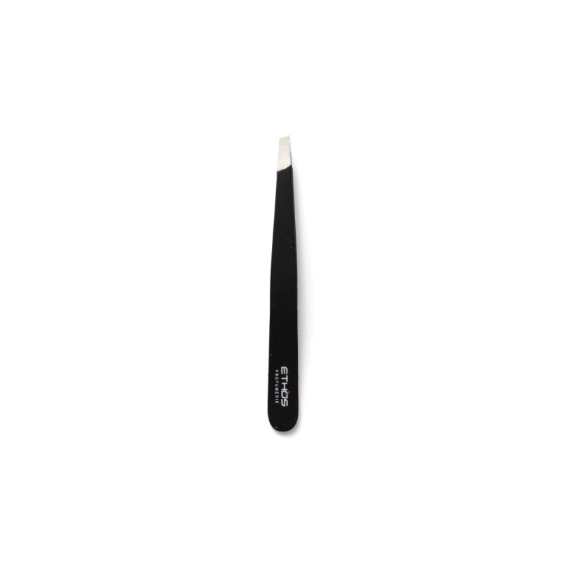 ETHOS ELITE Professional Black Tweezers with Slanted Tip