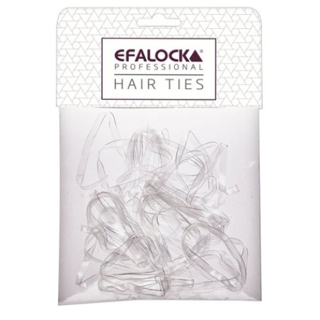 Efalock Rasta Thick Large Transparent Hair Ties 100 Pieces