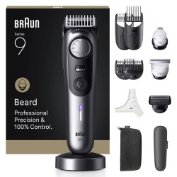 Braun BeardTrimmer 9 BT9560 Batterie 52 2 cm Mouillé & sec Noir, Gris