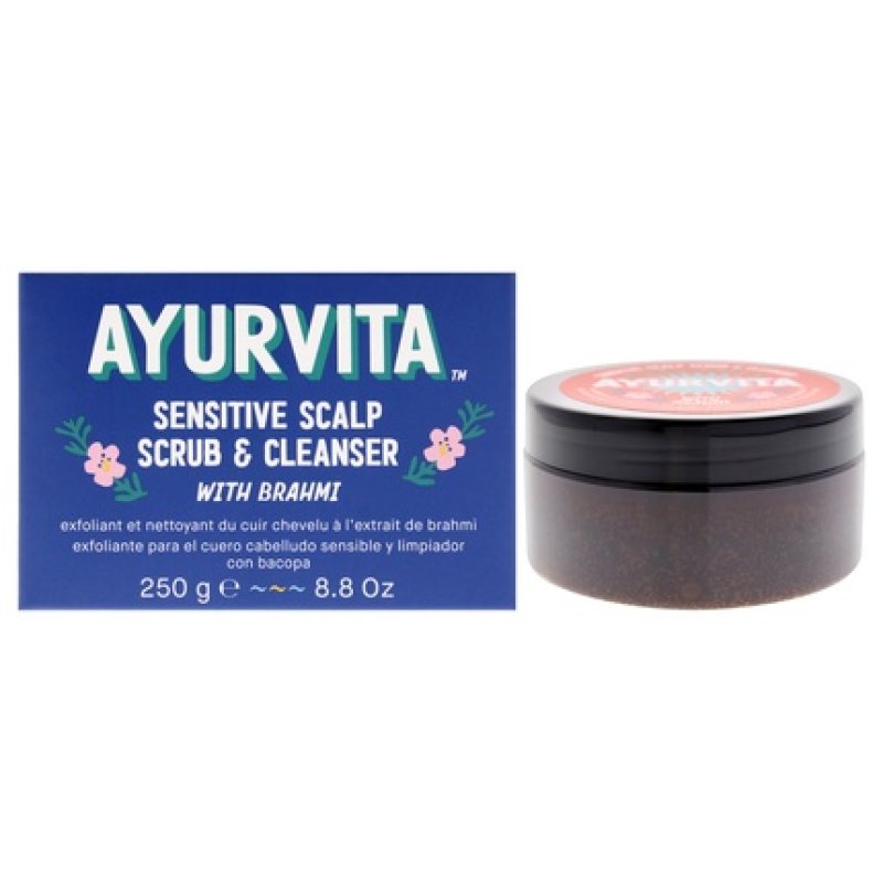 AyurVita Sensitive Scalp Scrub and Cleanser with Brahmi 8.8 oz