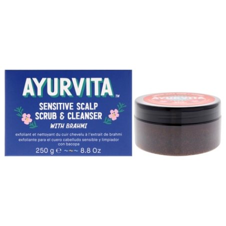 AyurVita Sensitive Scalp Scrub and Cleanser with Brahmi 8.8 oz