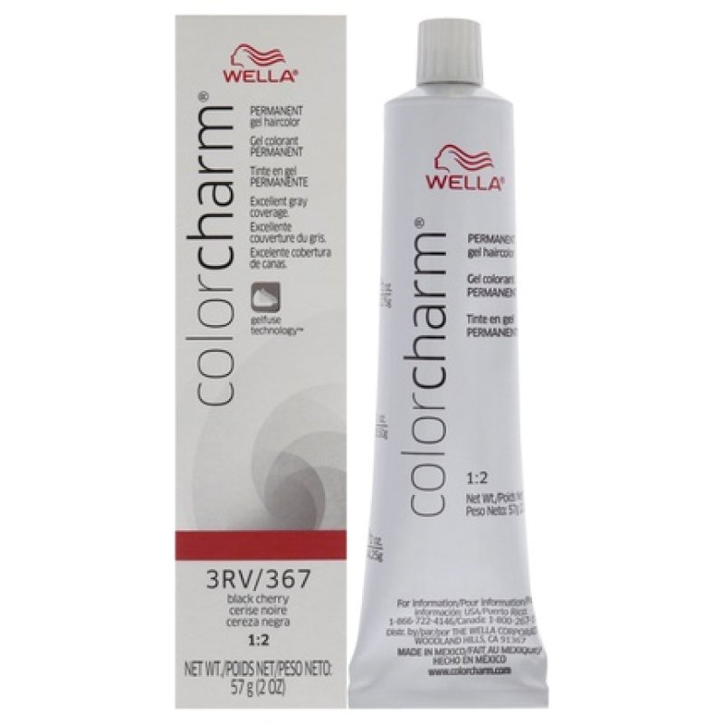 Wella Color Charm Permanent Hair Color Gel 3RV 367 Black Cherry 2oz