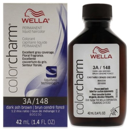 Wella Color Charm Permanent Liquid Hair Color 148 Dark Ash Brown 1.42 oz