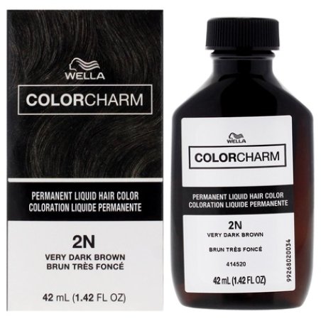 Wella Color Charm Permanent Liquid Hair Color 2N Very Dark Brown 1.42 oz
