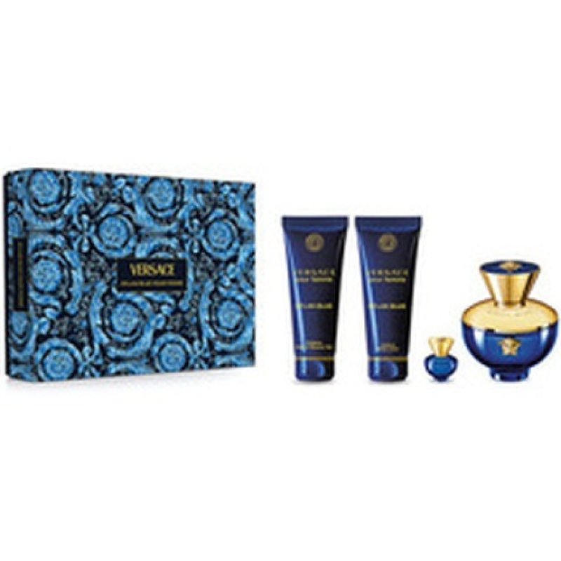 Set Versace Dylan Blue Pour Femme Edp 100ml Shower Gel 100ml Body Lotion 100ml Edp 5ml