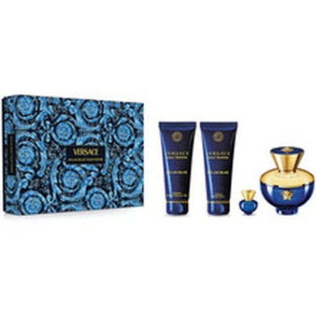 Set Versace Dylan Blue Pour Femme Edp 100ml Shower Gel 100ml Body Lotion 100ml Edp 5ml