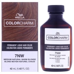 Wella Color Charm Permanent Liquid Hair Color 7NW Medium Natural Warm Blonde 1.42 oz
