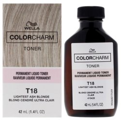 Wella Color Charm Permanent Liquid Toner T18 Lightest Ash Blonde 1.4 oz
