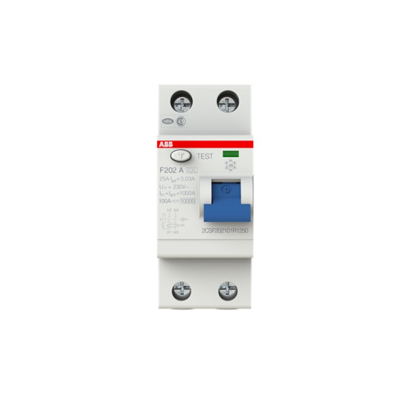 ABB F 202A-25/0,03 circuit breaker Residual-current device Type A 2