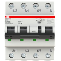 FI/LS-Schalter DS203NCA-B16/0,03 DS203NCA-B16/0,03 6kA, 3P N, Typ A, B