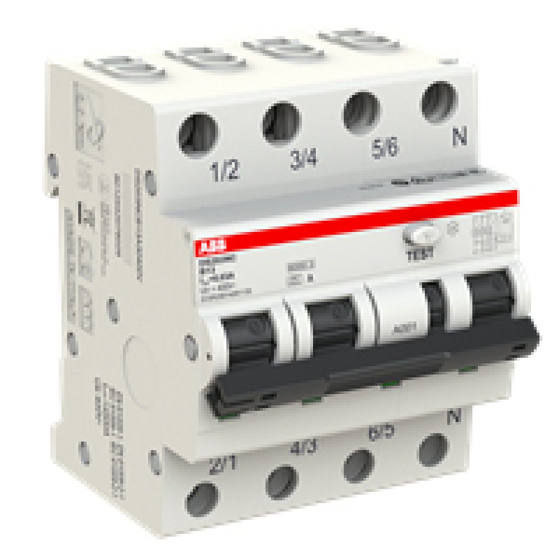 ABB DS203NC coupe-circuits Residual-current device with overcurrent protection (RCBO) Type A 4 1 module(s)