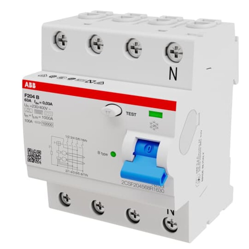 ABB F204 B-63/0.03 circuit breaker Residual-current device 4
