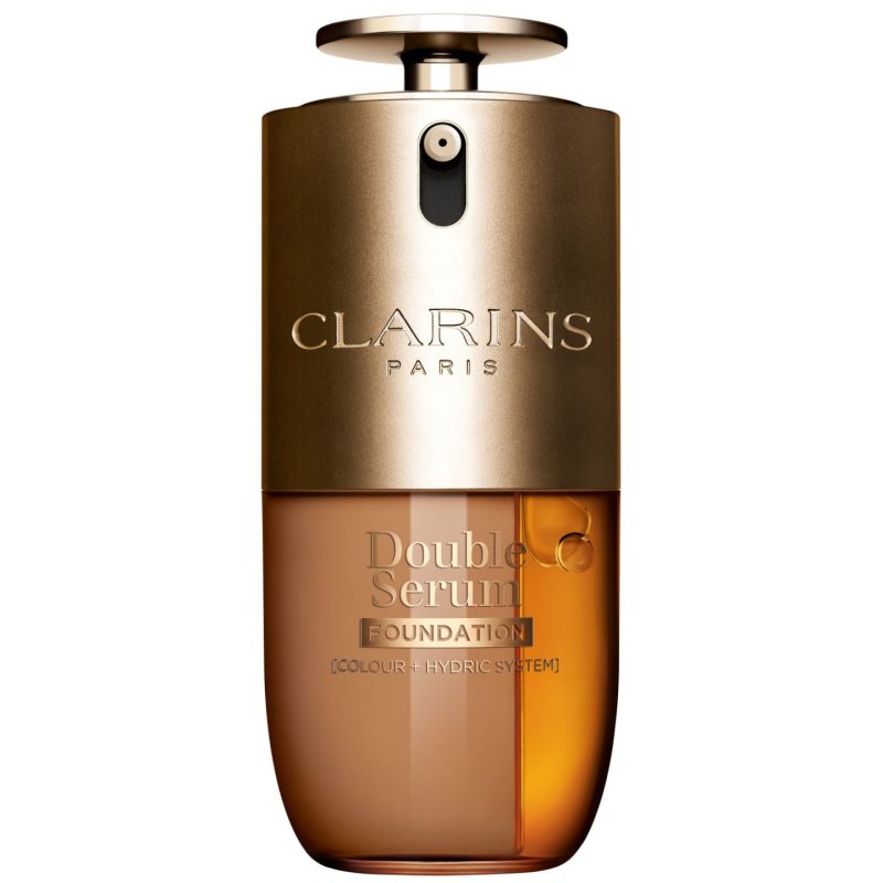 Clarins Double Serum Foundation 30ml Hybrid Serum Foundation Luminous Satin Finish Medium-to-Full Coverage