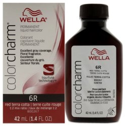 Wella Color Charm Permanent Liquid Hair Color 6R Red Terra Cotta 1.42 oz