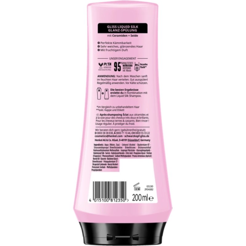 Schwarzkopf 4015100812350 Après-shampooing Après-shampoing non-professionnel 200 ml Femmes
