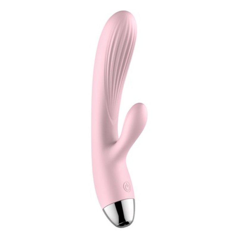 B Series Fox Waterproof Silicone Rabbit Vibrator - Pink