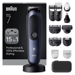 Braun All-in-One Grooming Set Series 7 AIO7580 15-in-1 ProBlade AutoSense 120 min Runtime