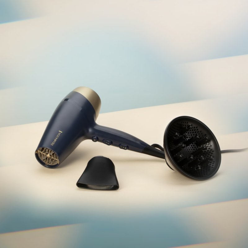 Remington D5805 hair dryer 2200 W Blue, Champagne