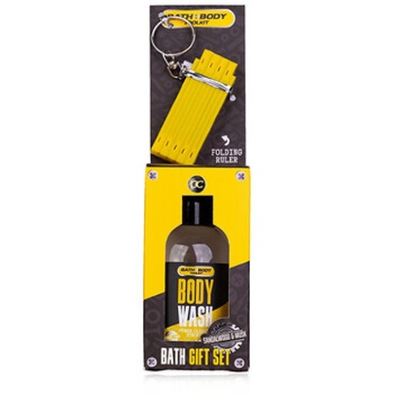 Accentra Men's Bath and Body Toolkit Gift Set with Folding Measuring Tape