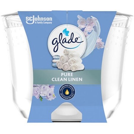 Glade Pure Clean Linen Candle - Fresh Scented Candle