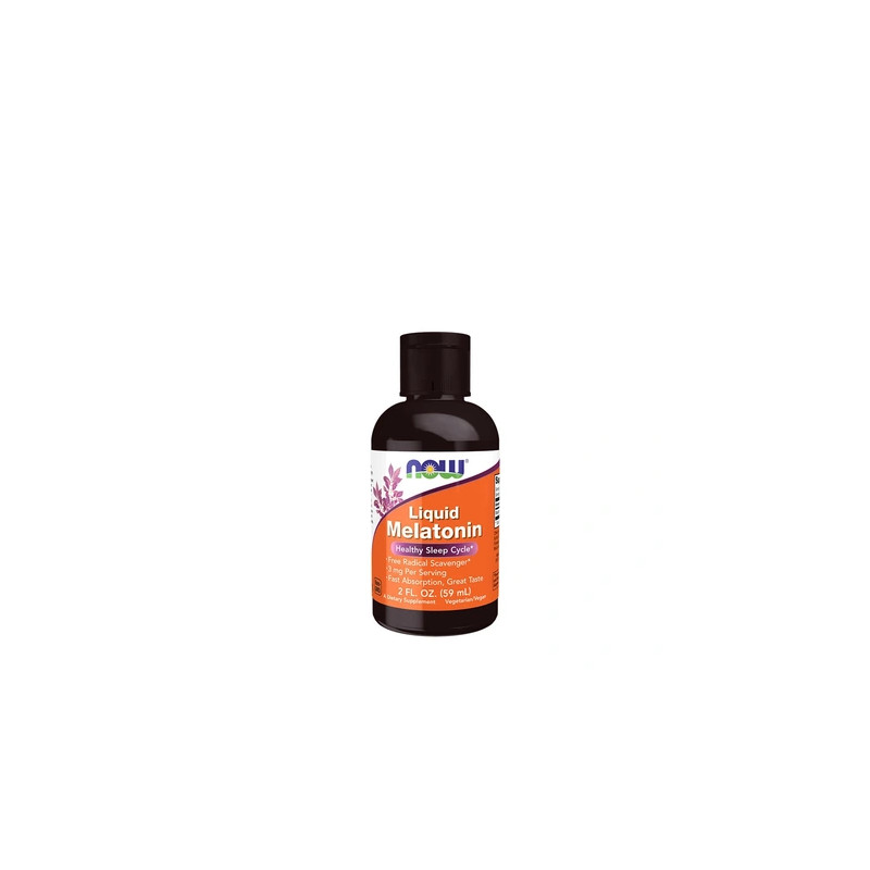 NOW Foods Liquid Melatonin 3mg Sleep Aid Supplement 59ml