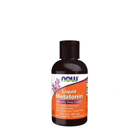 NOW Foods Liquid Melatonin 3mg Sleep Aid Supplement 59ml