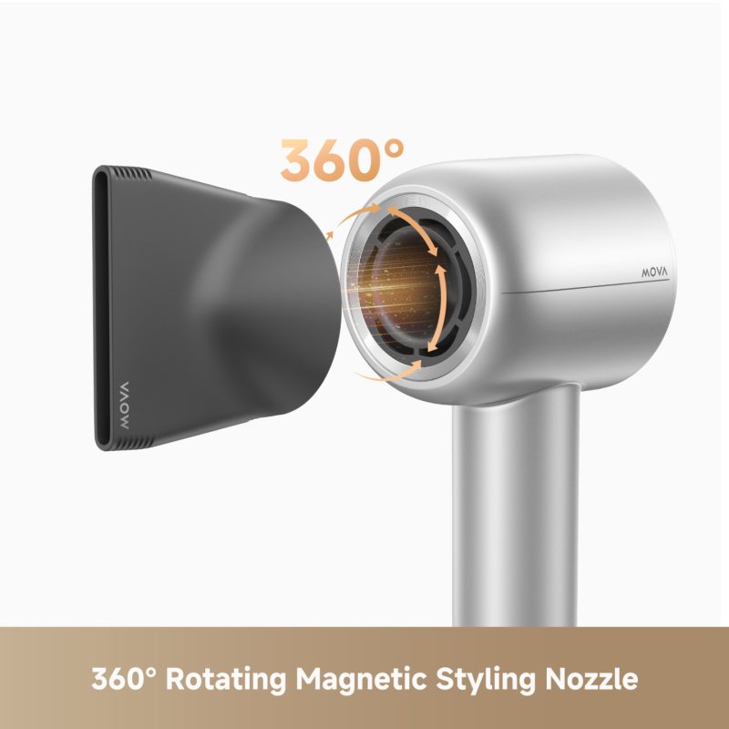 MOVA AMSH10-SILVER Shine 10 Hair Dryer Silver