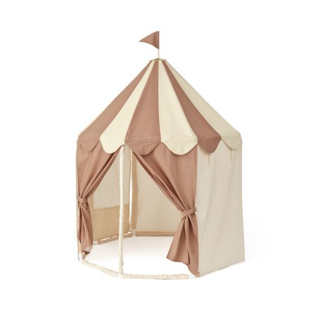 Kids Concept - Pavillion Tent - Stripe Dusty Brown - 115x115x138cm