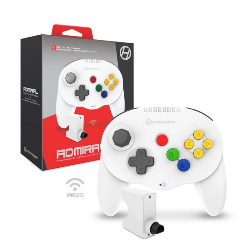 Hyperkin Admiral Blanc Bluetooth Manette de jeu Analogique Nintendo Switch Lite, Android, MAC, Nintendo Switch, PC