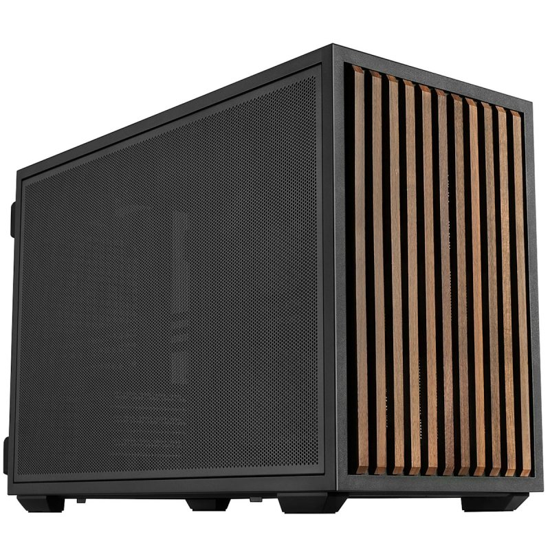 Lian Li DAN Cases B4 Wood Edition PC-Gehäuse, Micro-ATX - Walnuss, schwarz