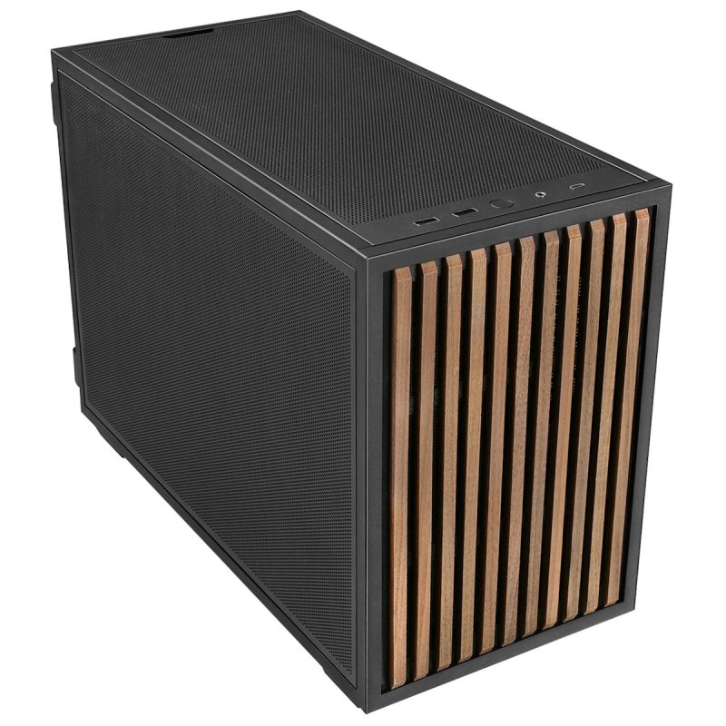Lian Li DAN Cases B4 Wood Edition PC-Gehäuse, Micro-ATX - Walnuss, schwarz