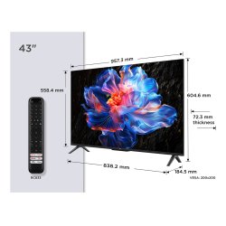TCL P6K 43P6K TV 109.2 cm (43 ) 4K Ultra HD Smart TV Wi-Fi Metallic