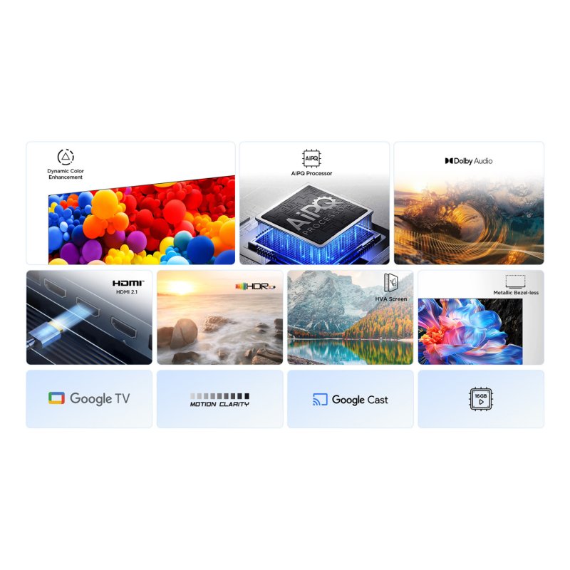 TCL P6K 43P6K TV 109,2 cm (43") 4K Ultra HD Smart TV Wifi Métallique